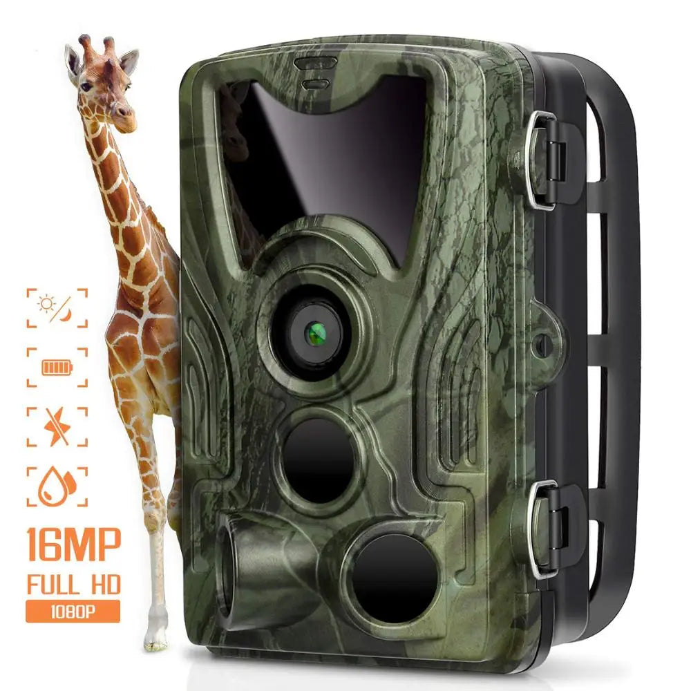 Câmera HC801A Trail Hunting Camera 20MP 1080P Wildlife Surveillance IP65 Waterproof PIR Sensor Tracking Camera for Outdoor Security