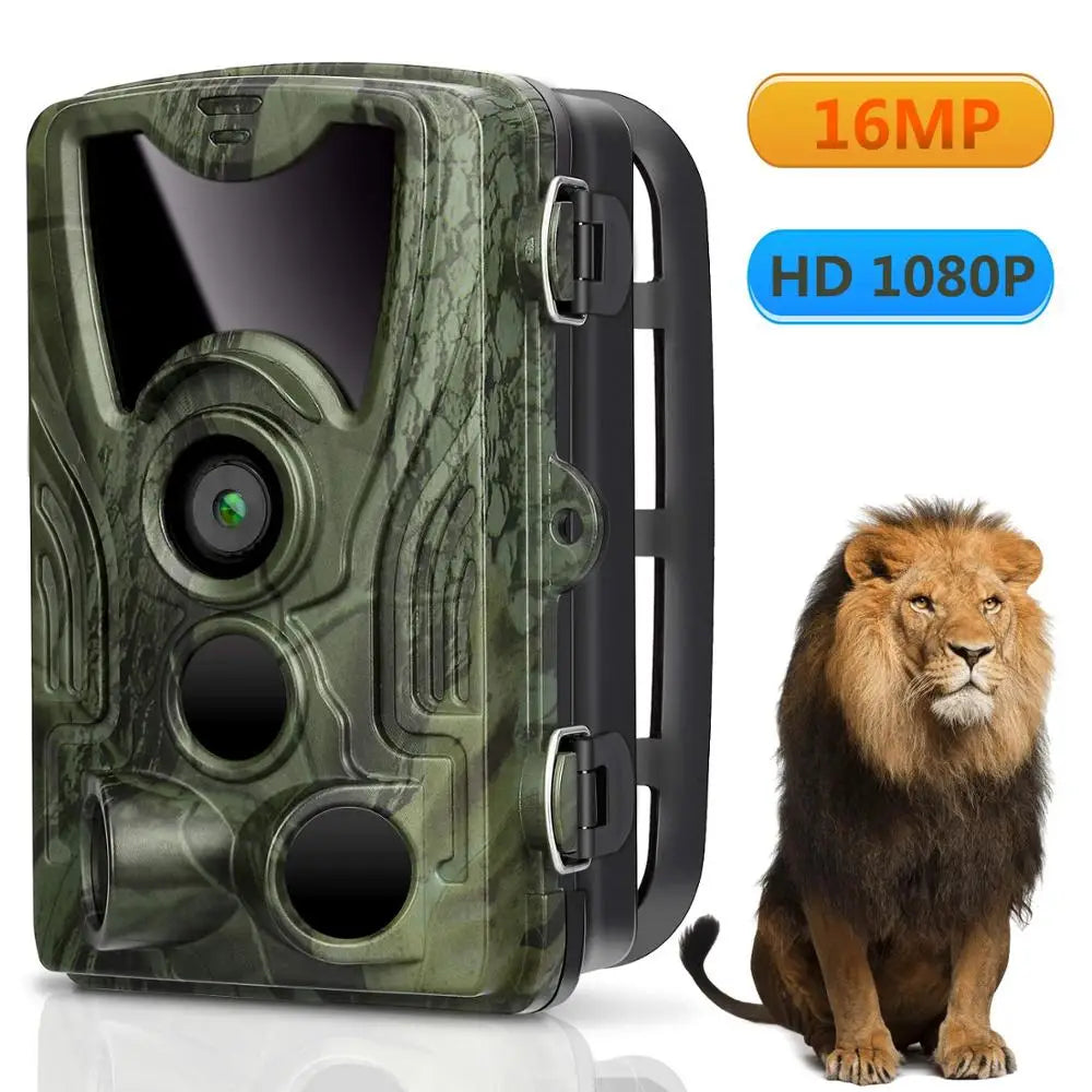 Câmera HC801A Trail Hunting Camera 20MP 1080P Wildlife Surveillance IP65 Waterproof PIR Sensor Tracking Camera for Outdoor Security